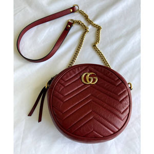 Gucci GG Coin Purse Red Leather